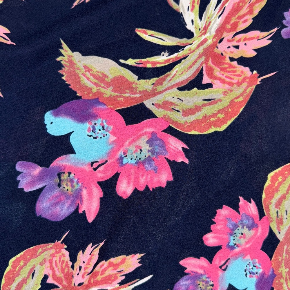 CUTEST shirt XL Navy Blue Floral - Picture 11 of 14